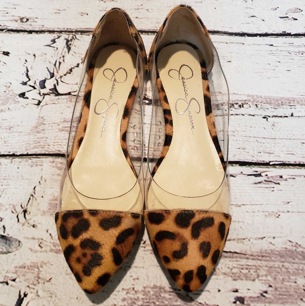 Jessica Simpson Women's ZAYRA2 Pointed Toe Loafer Flat Shoe, Leopard Print # 13